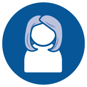 Simple illustration of a woman employee